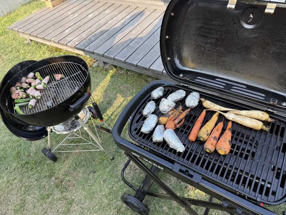 野菜収穫とBBQの極意